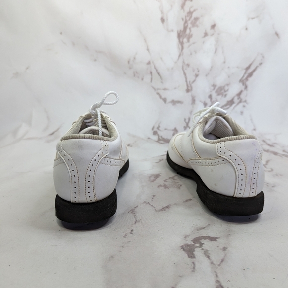 Footjoy Shoe Women 8 M White Vintage Greenjoys Lite Spike Golf Lace Embroidered - Picture 3 of 13